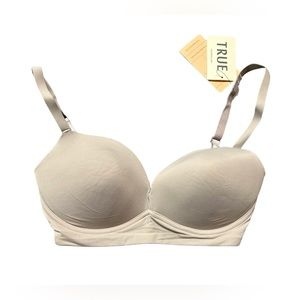 TRUE & CO. Body push up wirefree bra size 32DD w convertible straps NWT